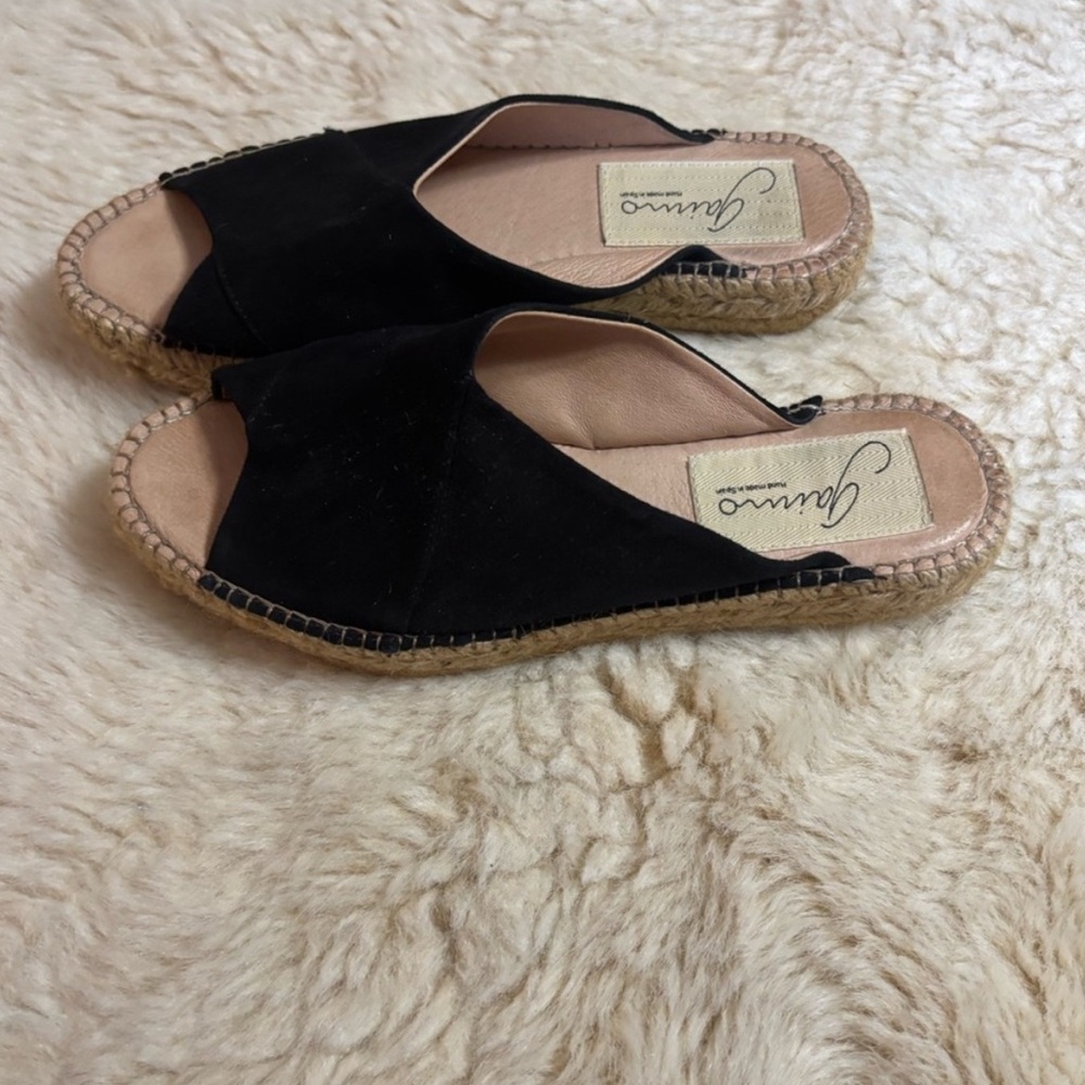 Anthropologie Black Espadrille Flats